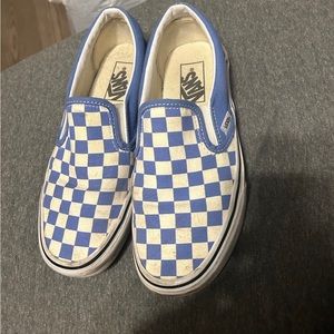 Blue checkered vans